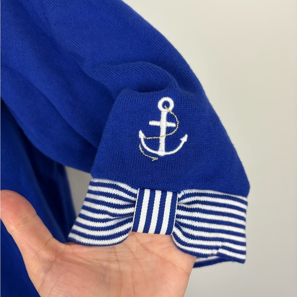 Quacker Factory Blue and White Sailor Top size 1X Donald Duck Twee kidcore EUC - Picture 4 of 11